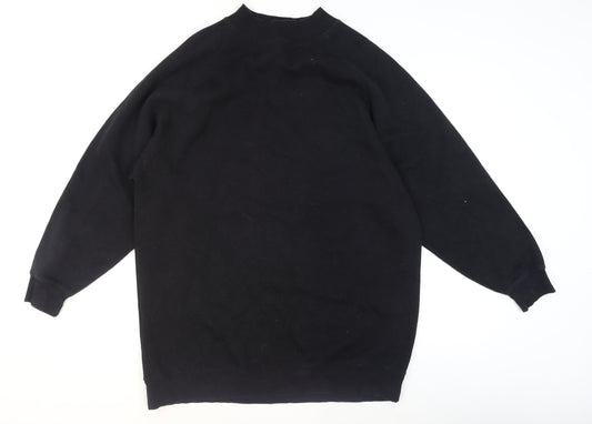 Mens UK Size M Pull&Bear Black Pullover Sweatshirt