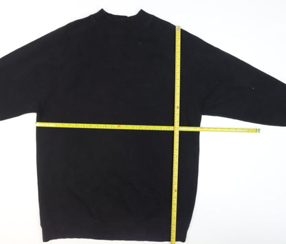 Mens UK Size M Pull&Bear Black Pullover Sweatshirt