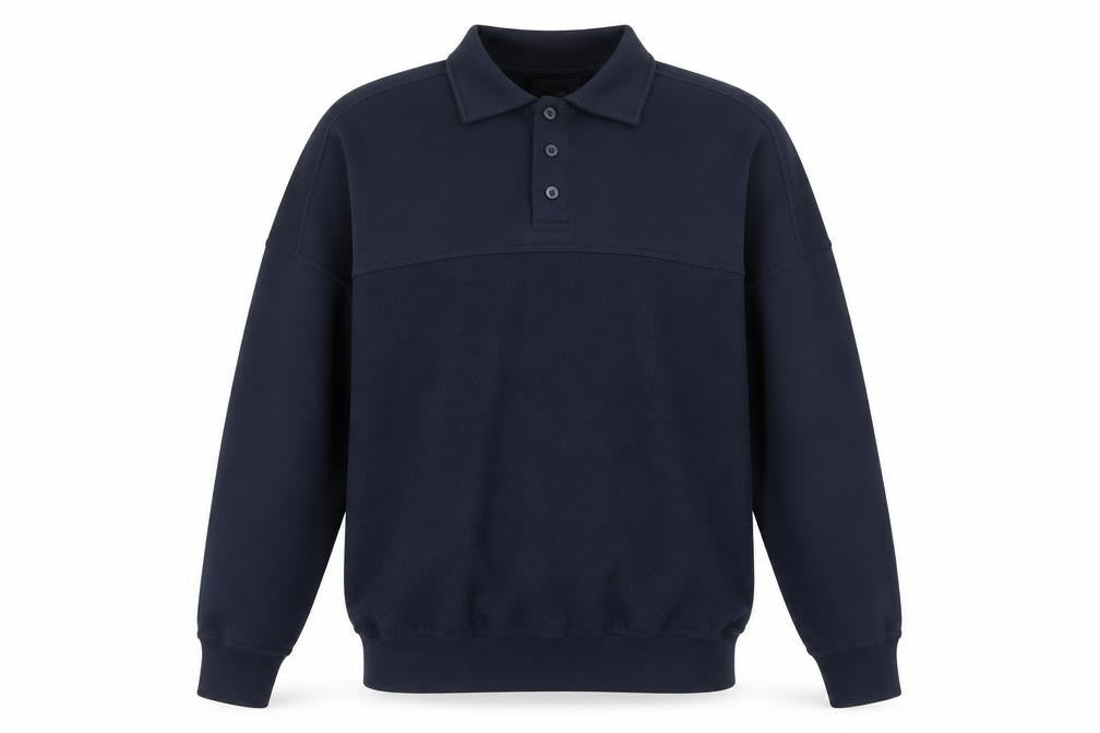 Mens UK Size M BHS Blue Henley Sweatshirt
