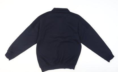 Mens UK Size M BHS Blue Henley Sweatshirt