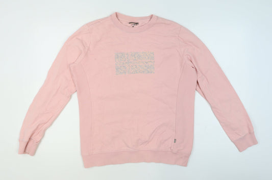 Womens UK Size L Napapijri Pink Pullover Sweatshirt