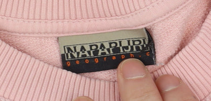 Womens UK Size L Napapijri Pink Pullover Sweatshirt