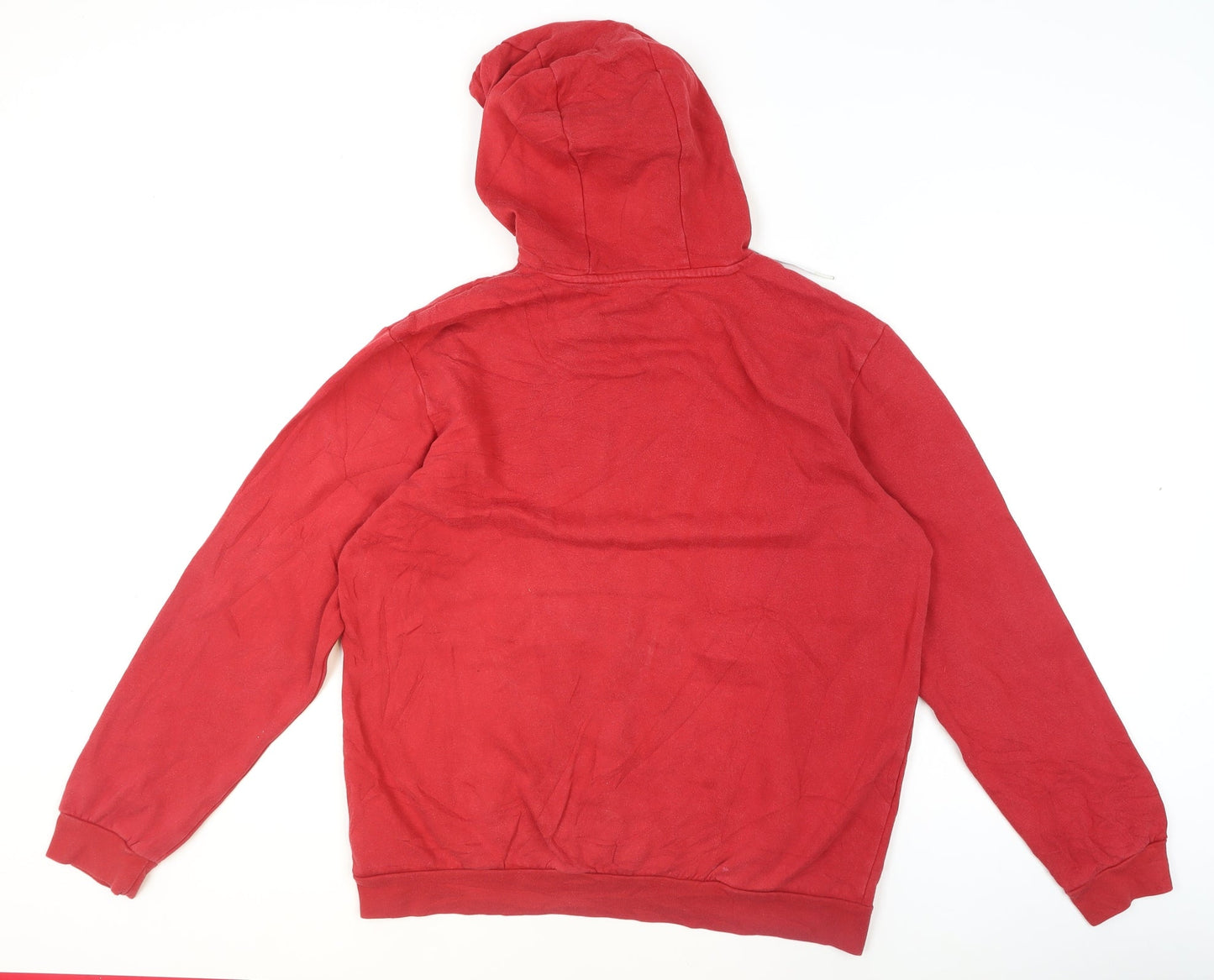 Mens UK Size L adidas Red Pullover Hoodie