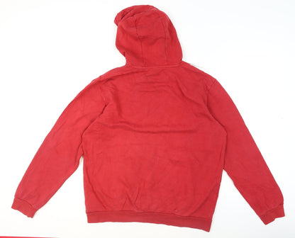 Mens UK Size L adidas Red Pullover Hoodie