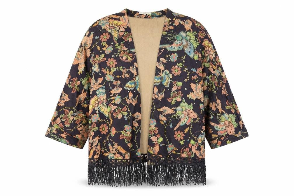 Womens UK Size S J&S Millenium Multicoloured Kimono Blouse
