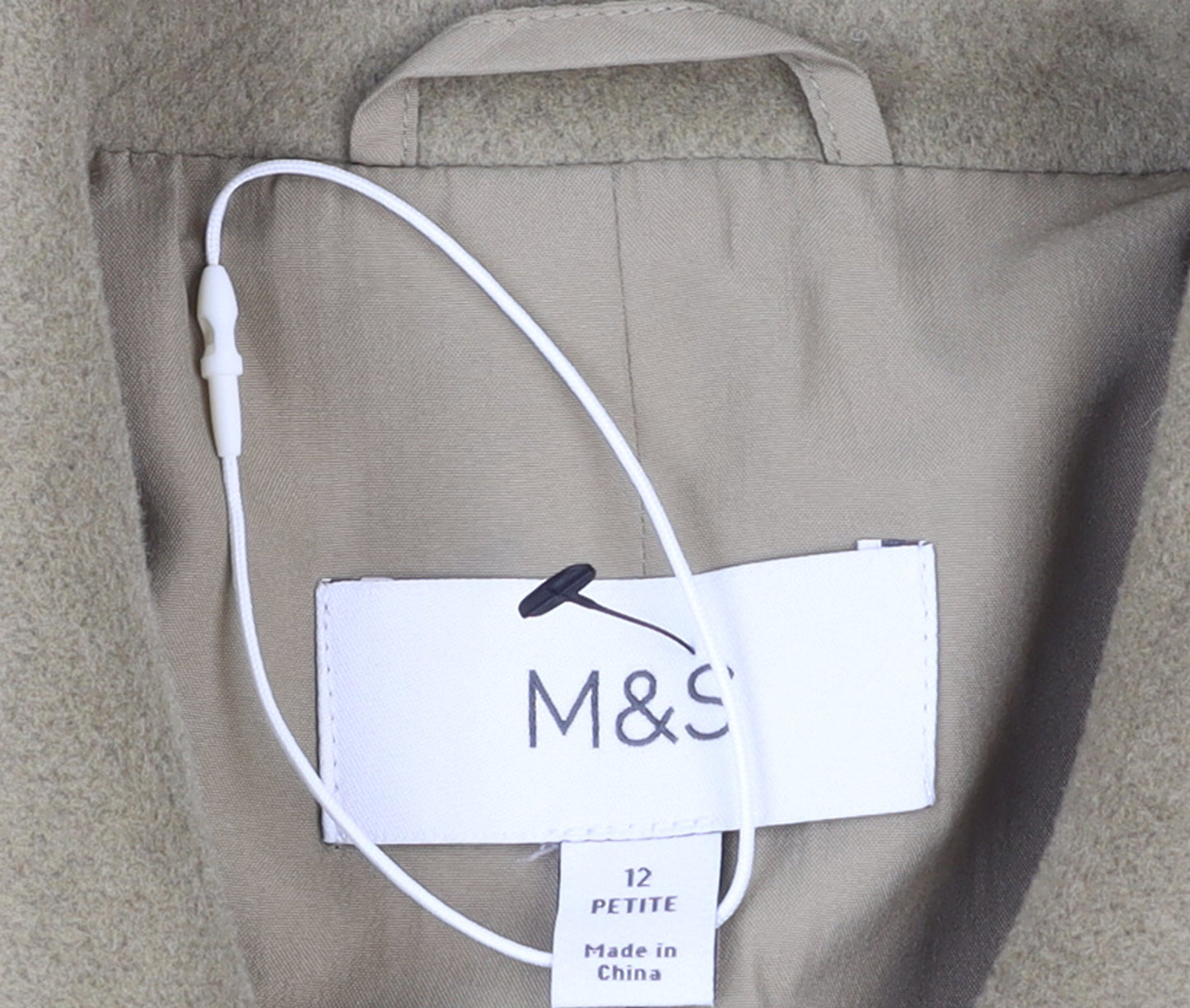 Womens UK Size 12 Marks and Spencer Beige Overcoat