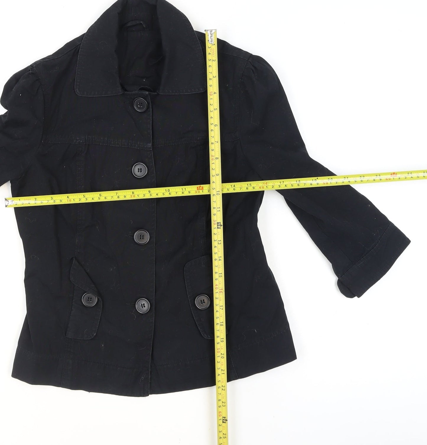 Womens UK Size 8 Dorothy Perkins Black Basic Jacket