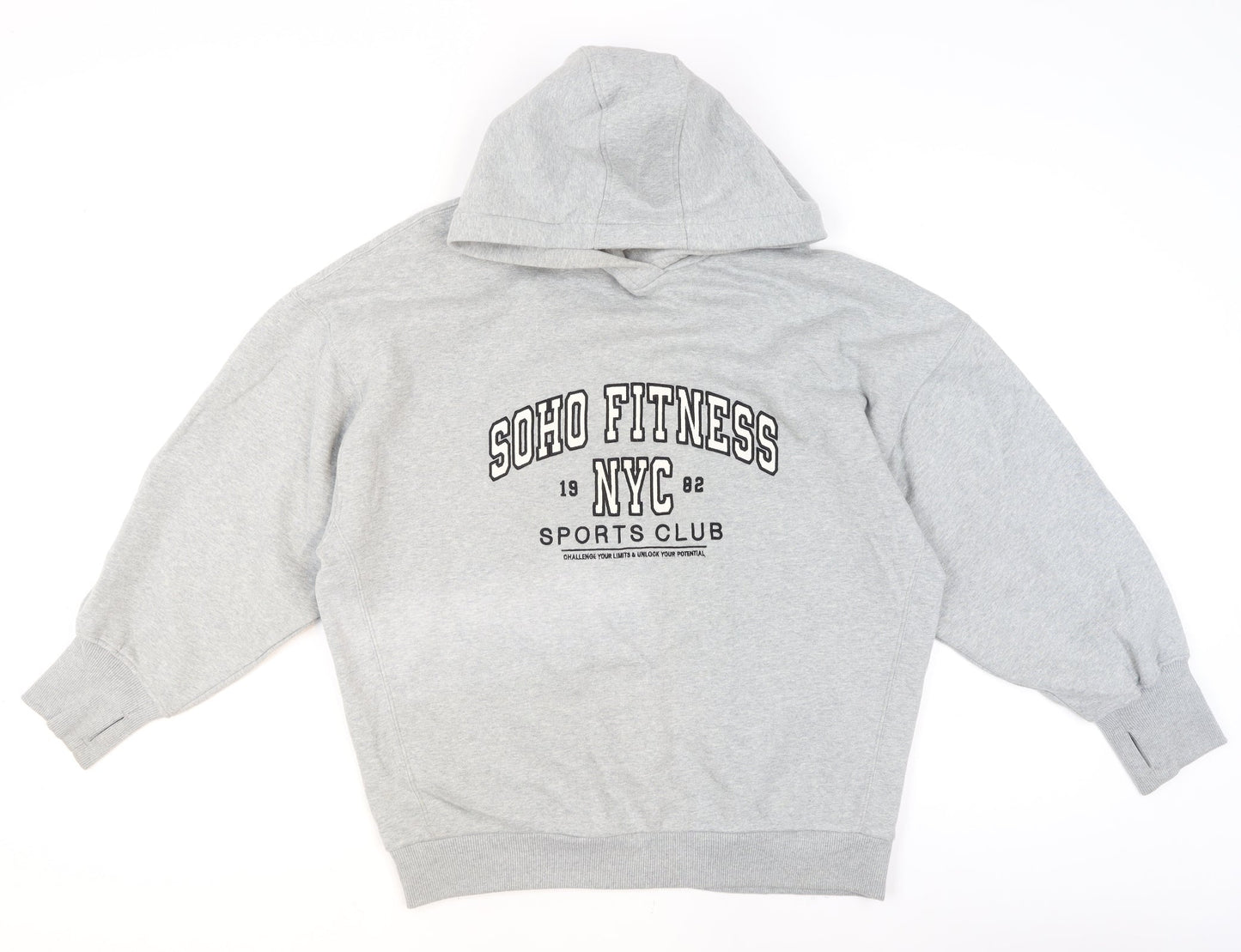 Mens UK Size M NEXT Grey Pullover Hoodie