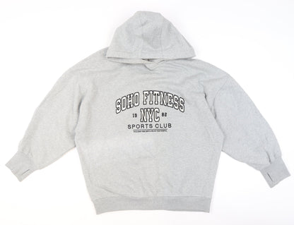 Mens UK Size M NEXT Grey Pullover Hoodie