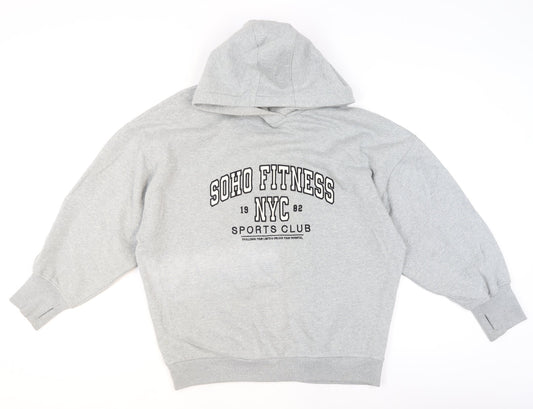 Mens UK Size M NEXT Grey Pullover Hoodie