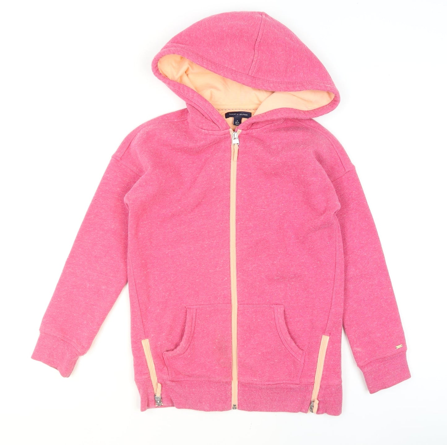 Girls UK Size 8-10 Years Tommy Hilfiger Pink Full Zip Hoodie