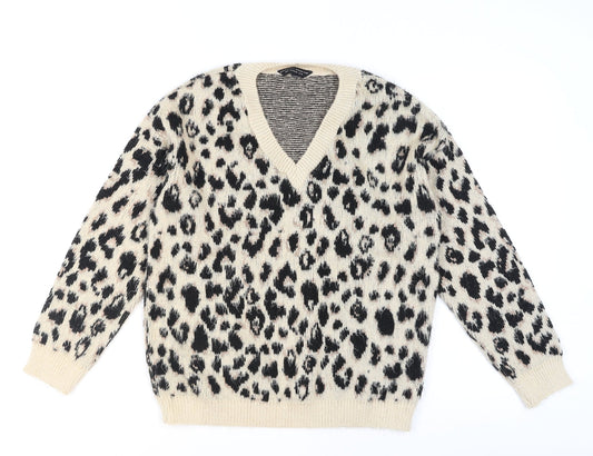 Womens UK Size 10 Dorothy Perkins Beige Pullover Jumper