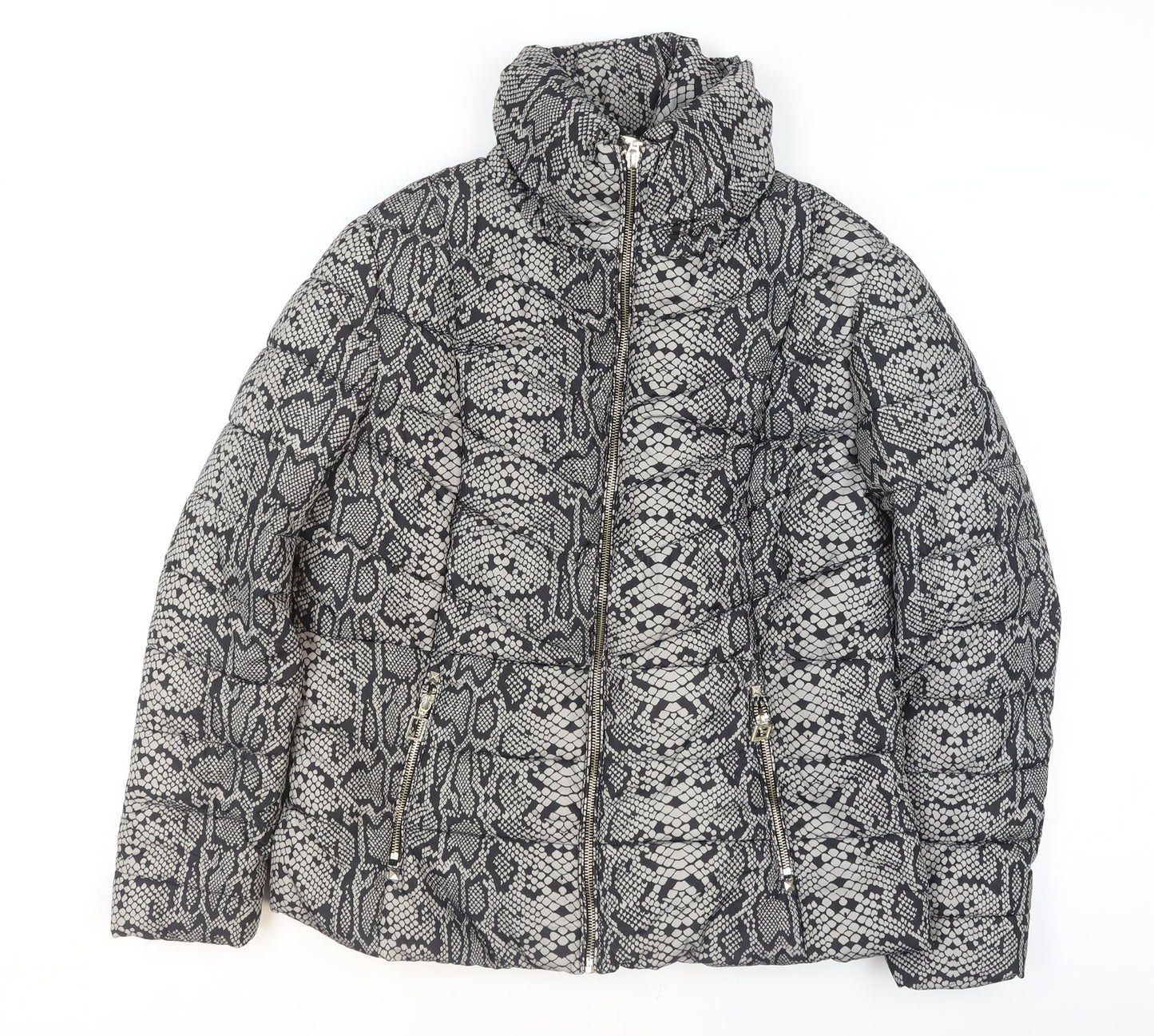 Womens UK Size 18 Star by Julien Macdonald Grey Puffer Jacket