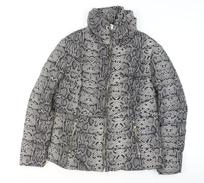 Womens UK Size 18 Star by Julien Macdonald Grey Puffer Jacket