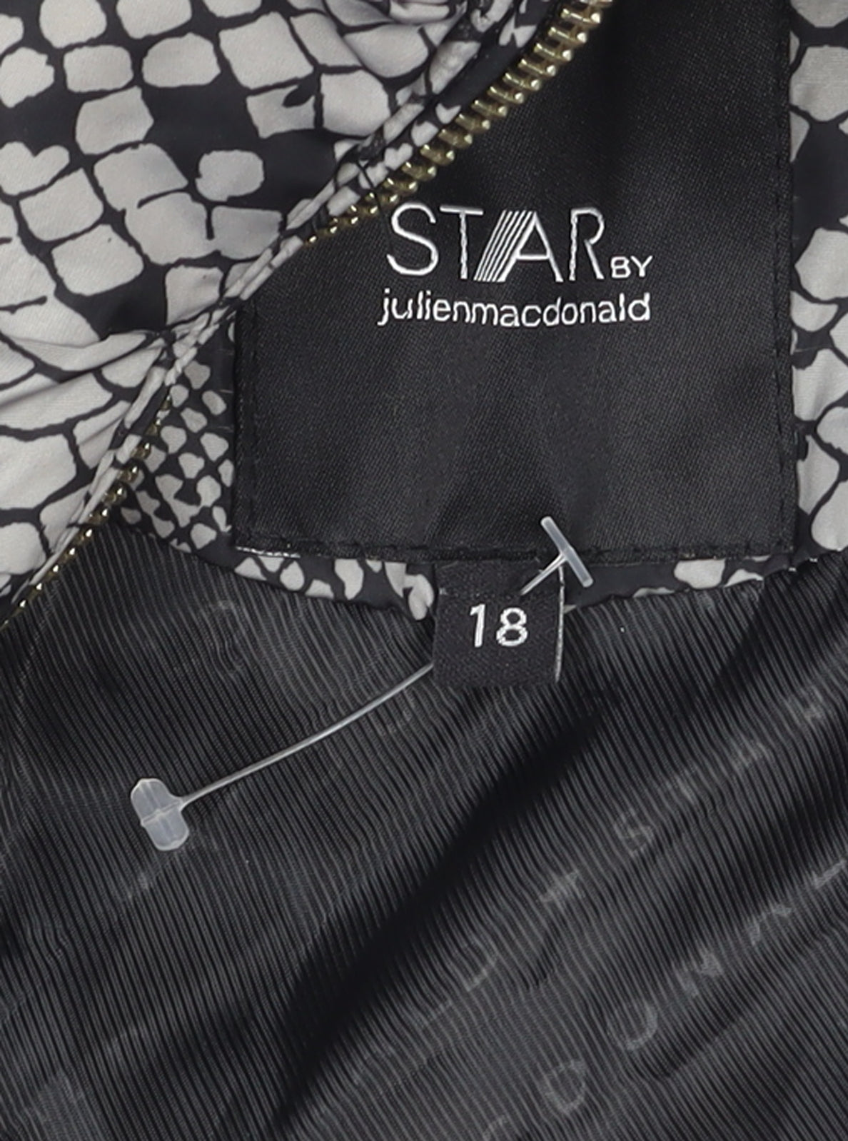 Womens UK Size 18 Star by Julien Macdonald Grey Puffer Jacket
