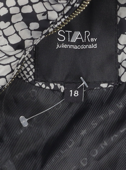 Womens UK Size 18 Star by Julien Macdonald Grey Puffer Jacket