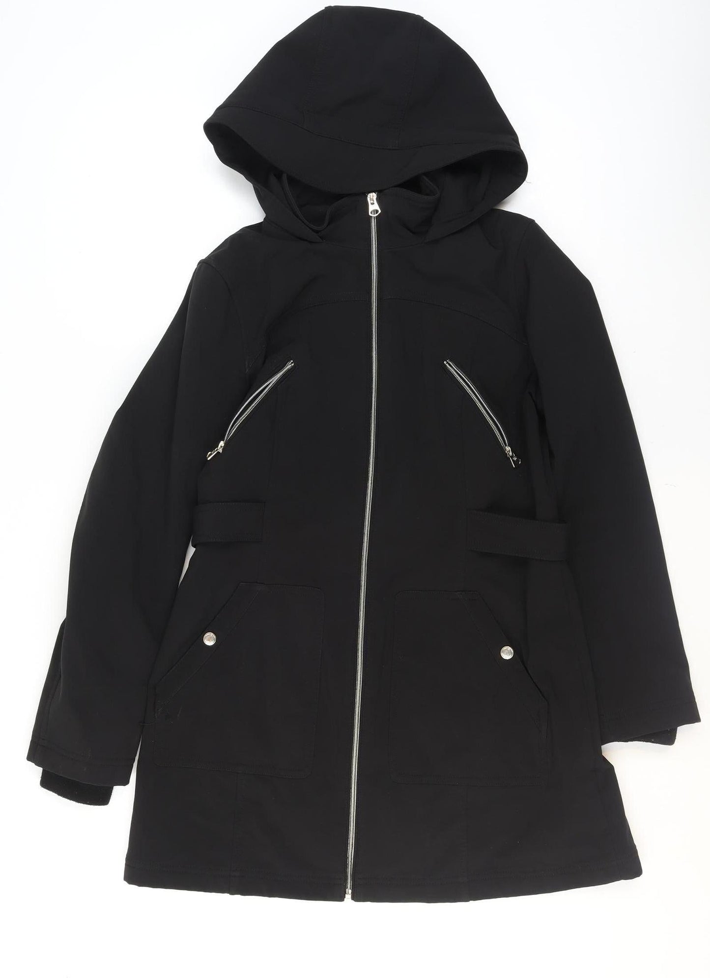 Womens UK Size S Jessica Simpson Black Parka Coat