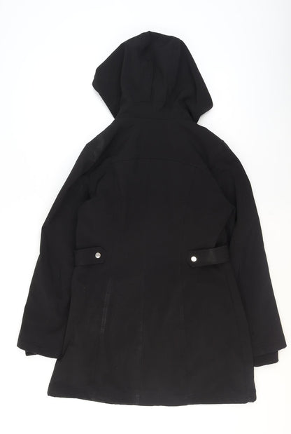 Womens UK Size S Jessica Simpson Black Parka Coat
