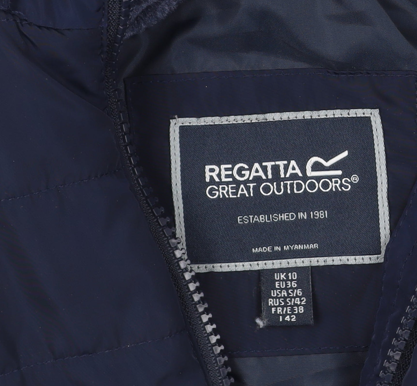 Womens UK Size 10 Regatta Blue Puffer Jacket