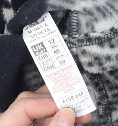 Womens UK Size 12 Marks and Spencer Grey Full Zip Hoodie