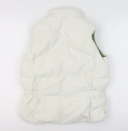 Aigle Womens White Puffer Waistcoat Size 10 Insulated Casual Gilet