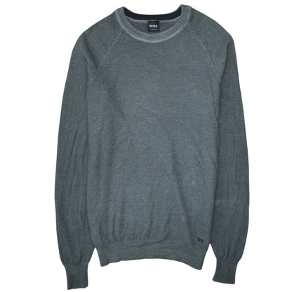 Mens UK Size 2XL HUGO BOSS Grey Pullover Jumper