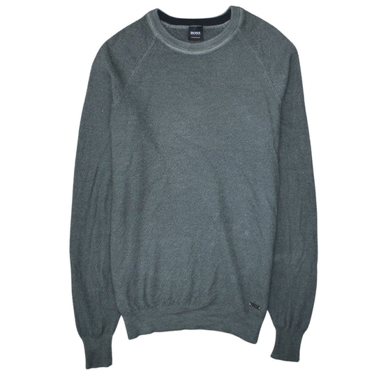 Mens UK Size 2XL HUGO BOSS Grey Pullover Jumper