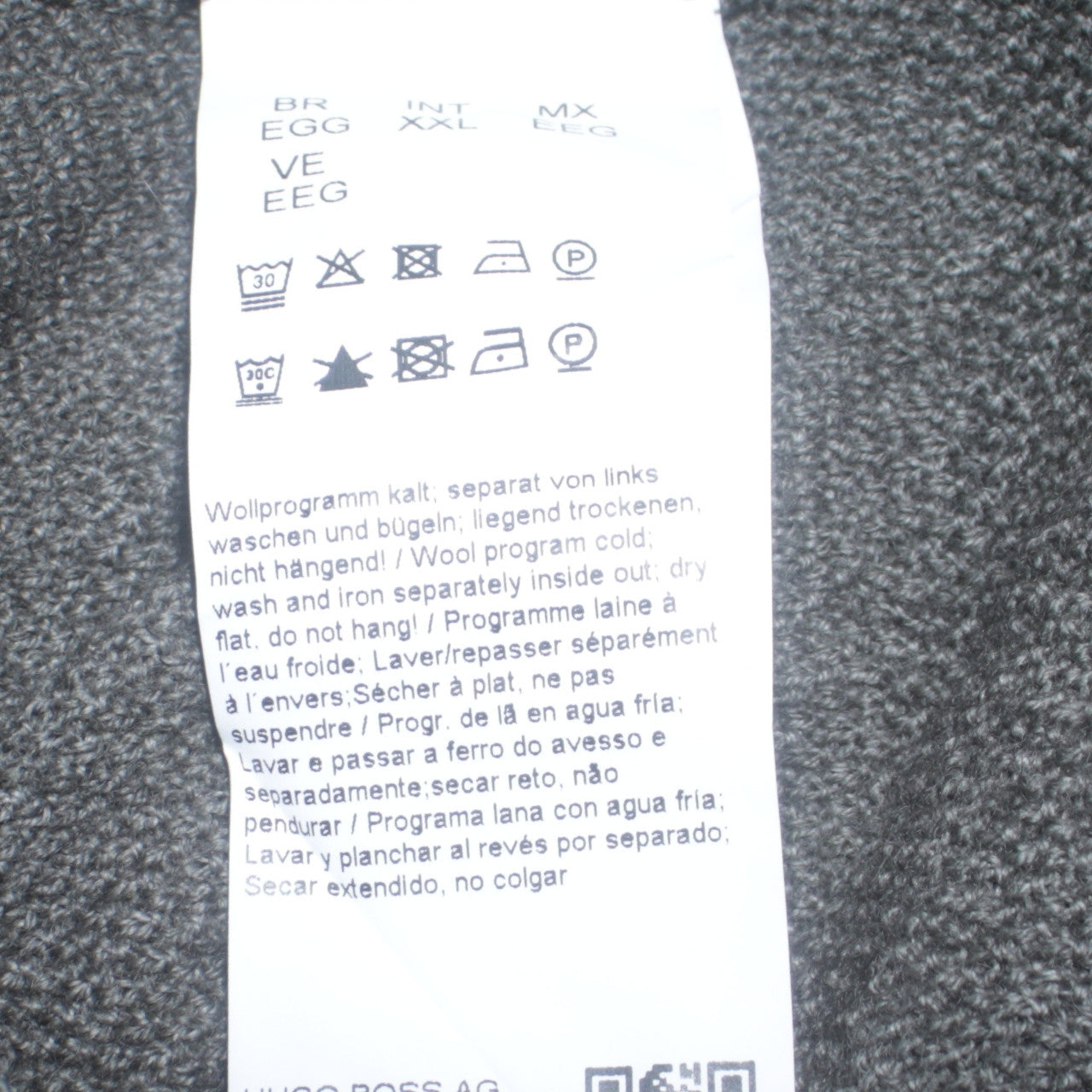 Mens UK Size 2XL HUGO BOSS Grey Pullover Jumper