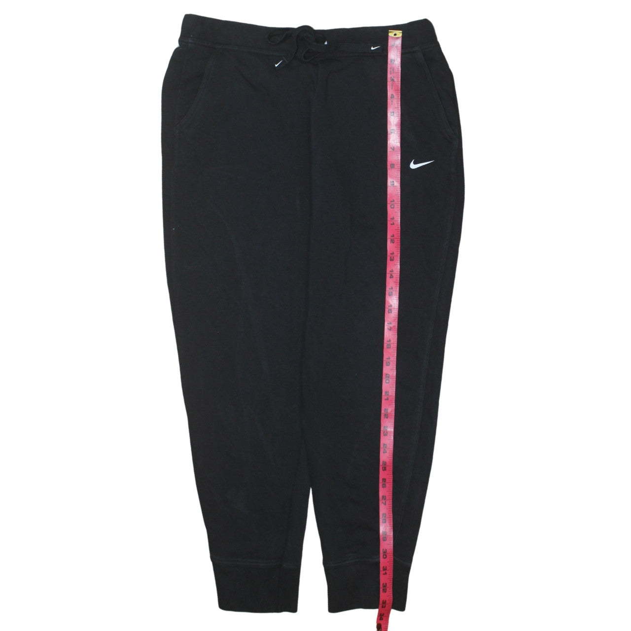 Womens UK Size M Nike Regular Fit Jogger Black Trousers