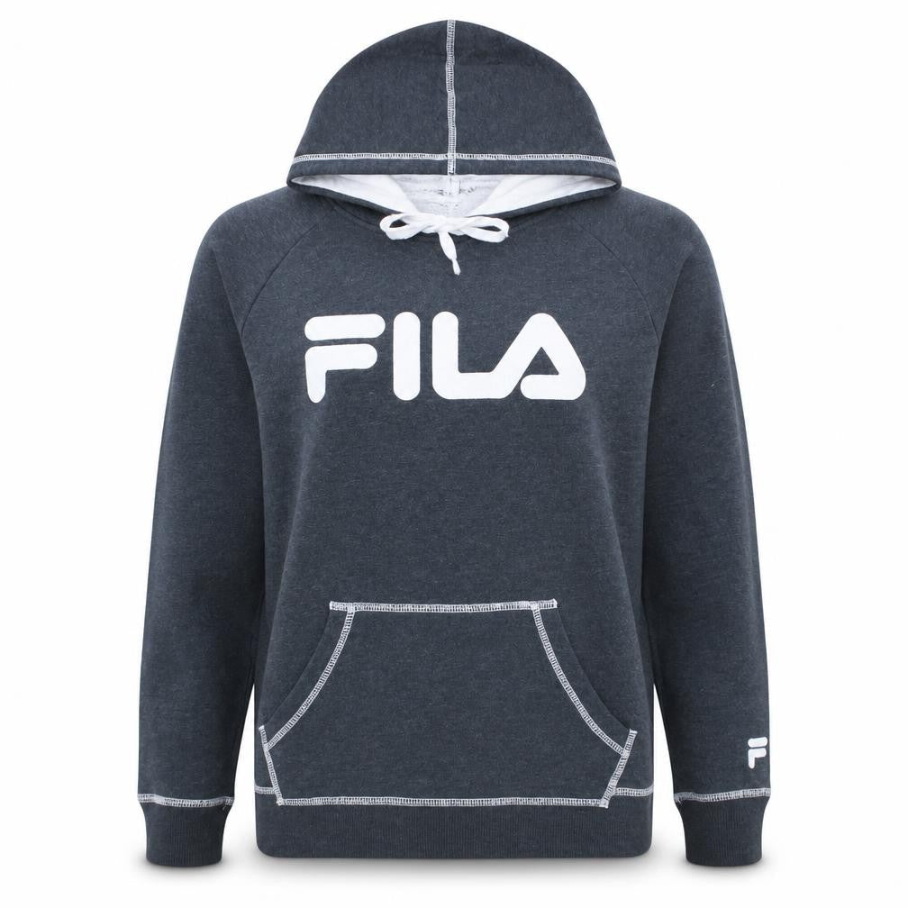 Womens UK Size 14 FILA Grey Pullover Hoodie