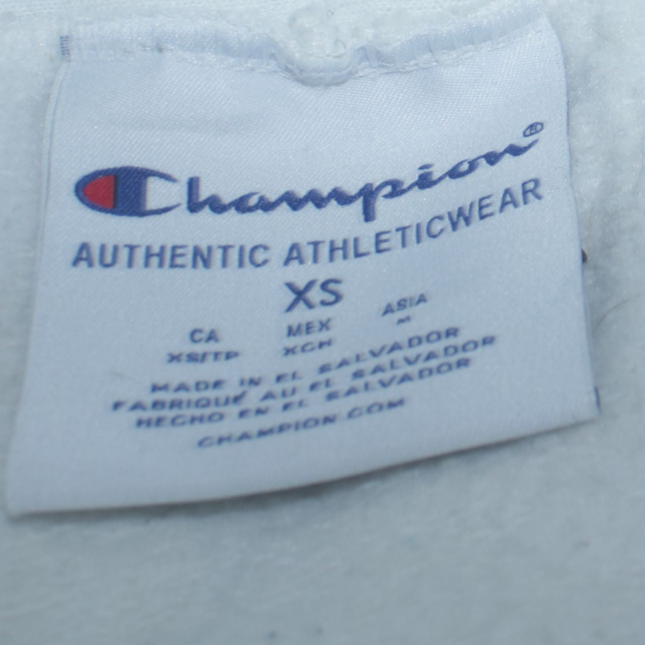 Womens UK Size XS Champion White Pullover Hoodie