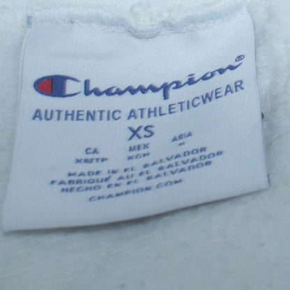 Womens UK Size XS Champion White Pullover Hoodie