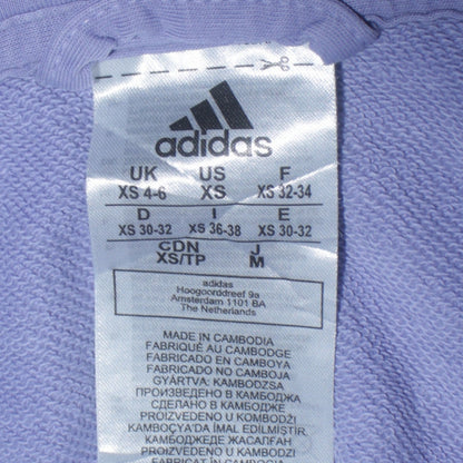 Womens UK Size XS adidas Purple Full Zip Hoodie