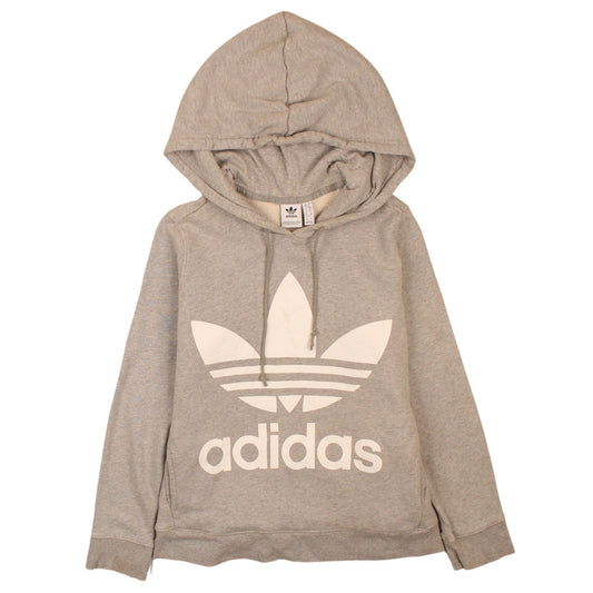 Womens UK Size 10 adidas Grey Pullover Hoodie