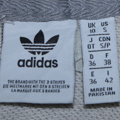 Womens UK Size 10 adidas Grey Pullover Hoodie