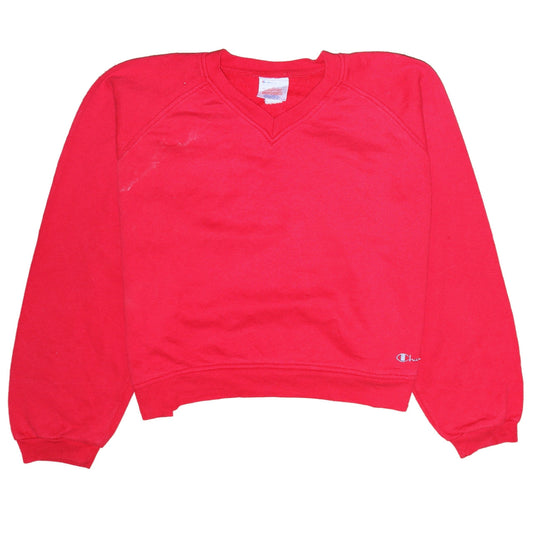Womens UK Size L Champion Red Pullover Sweatshirt