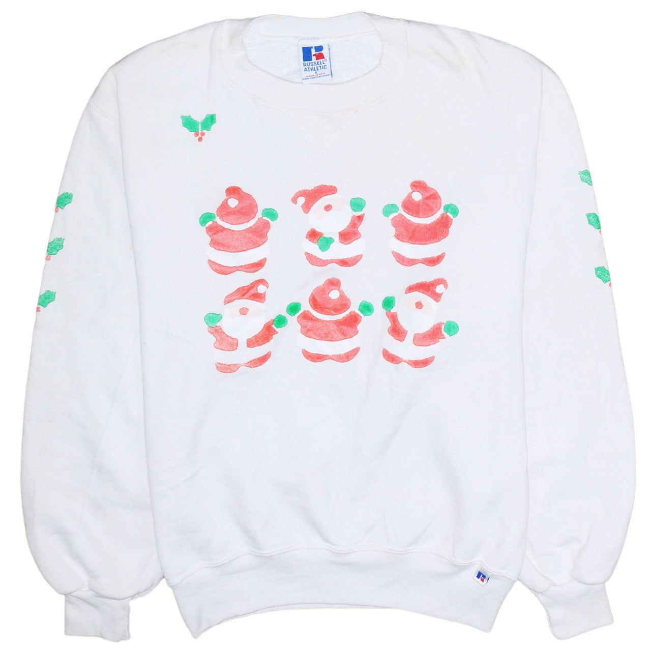 Womens UK Size S Russell Athletic White Pullover Sweatshirt
