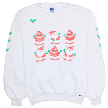 Womens UK Size S Russell Athletic White Pullover Sweatshirt
