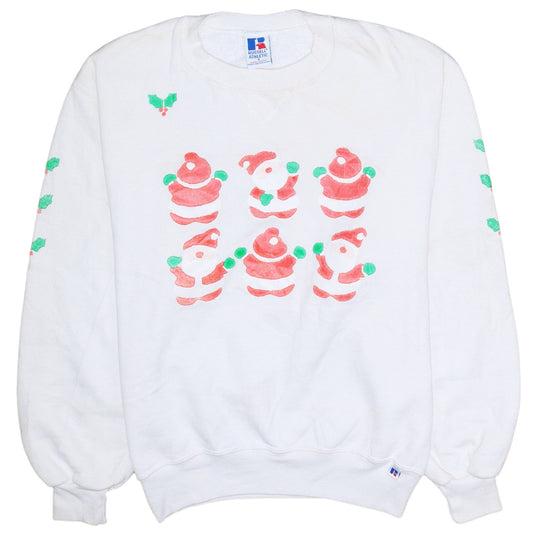 Womens UK Size S Russell Athletic White Pullover Sweatshirt