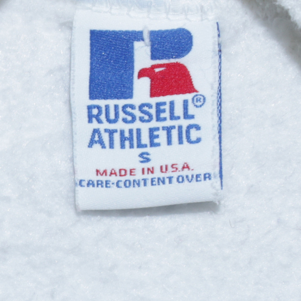 Womens UK Size S Russell Athletic White Pullover Sweatshirt