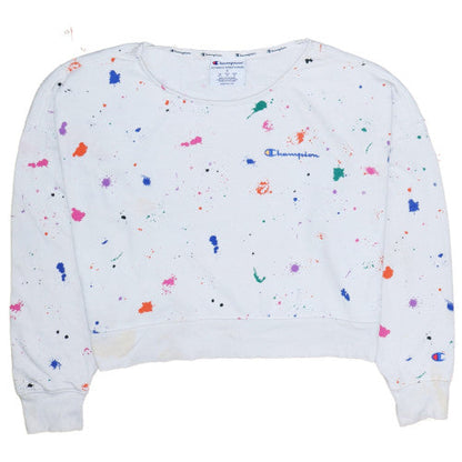 Womens UK Size S Champion White Pullover Sweatshirt