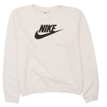 Womens UK Size M Nike White Pullover Sweatshirt