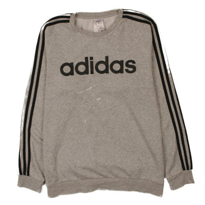 Mens UK Size L adidas Grey Pullover Sweatshirt