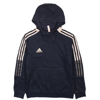Adidas Boys Navy Blue Pullover Hoodie Sweatshirt Size 13-14 Years
