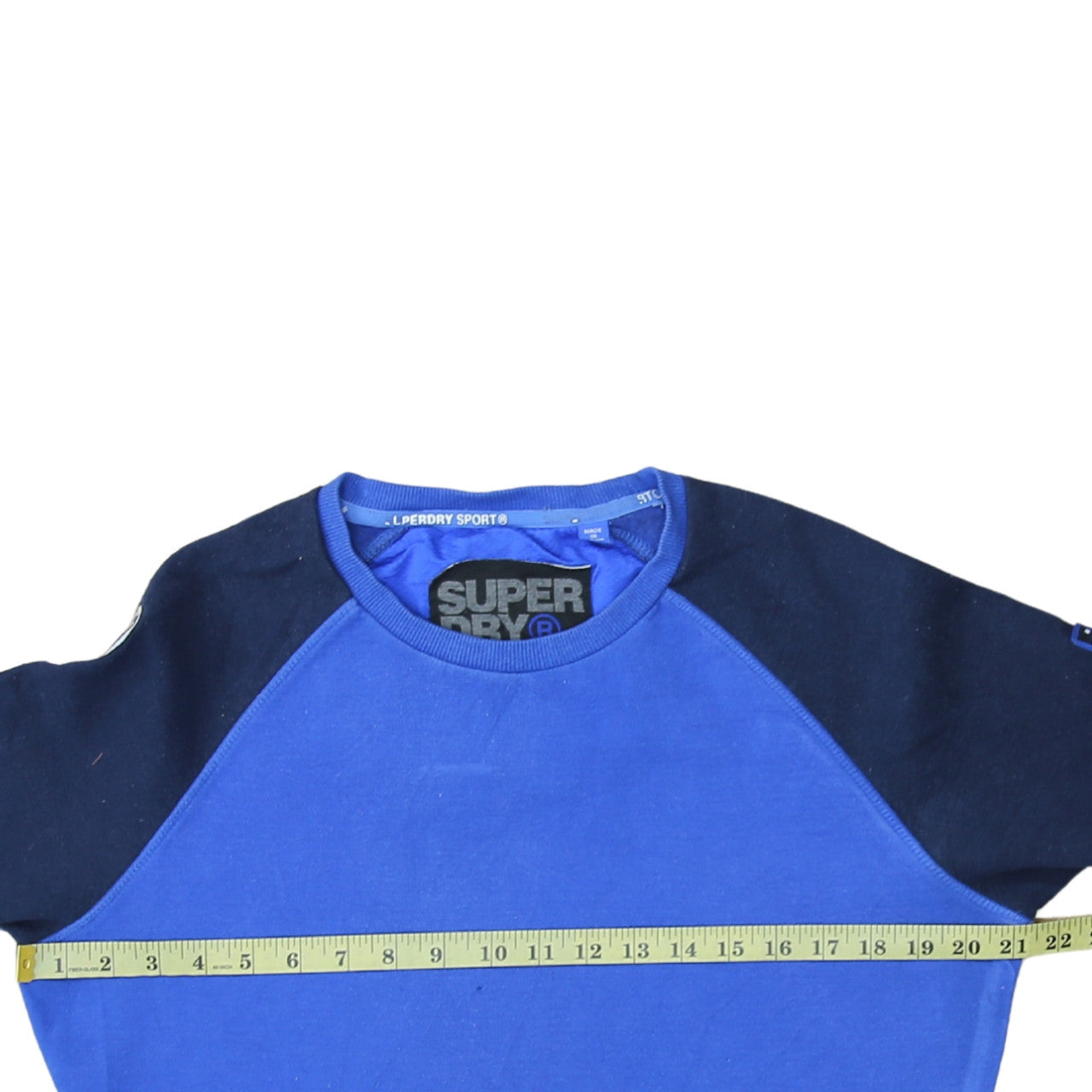 Mens UK Size L Superdry Blue Pullover Sweatshirt
