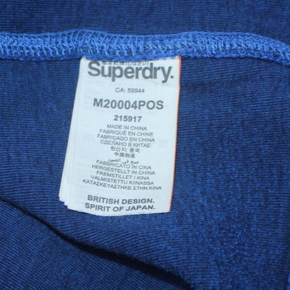Mens UK Size L Superdry Blue Pullover Sweatshirt