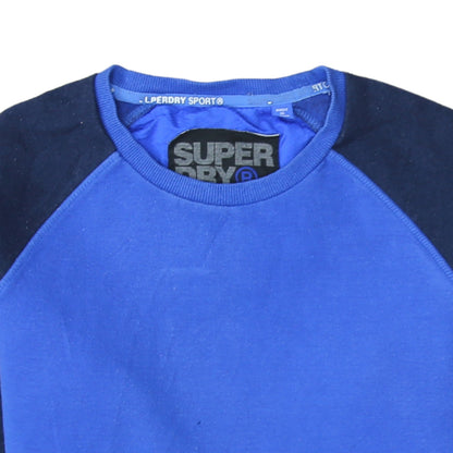 Mens UK Size L Superdry Blue Pullover Sweatshirt