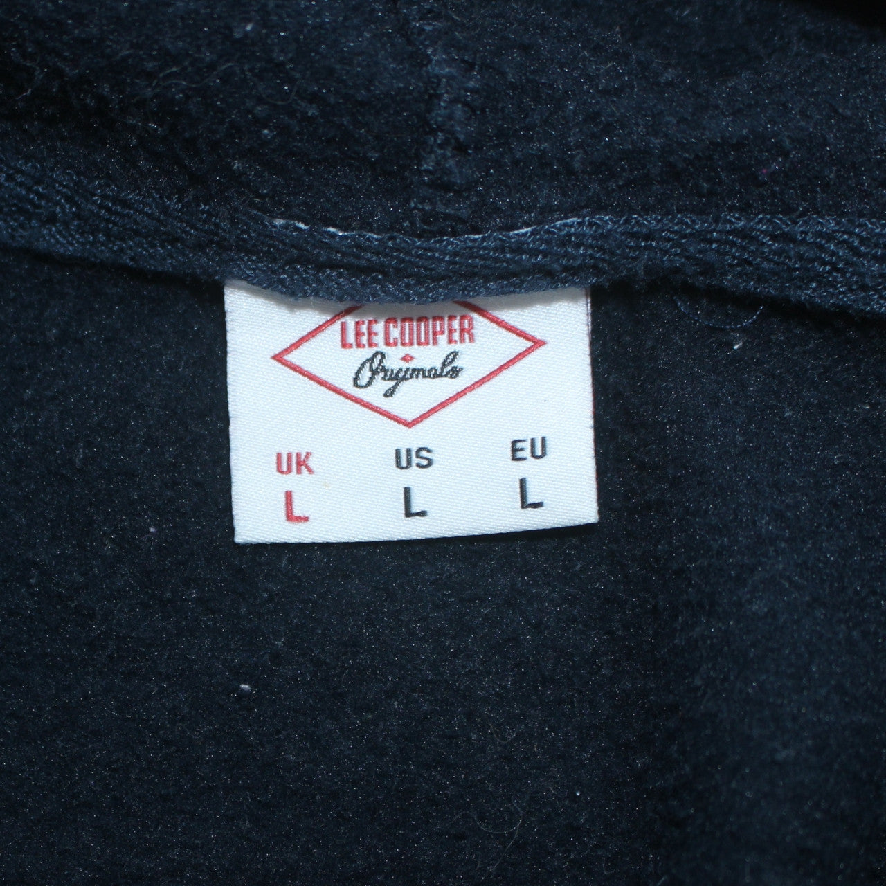 Mens UK Size L Lee Cooper Blue Full Zip Hoodie