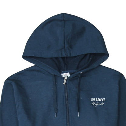 Mens UK Size L Lee Cooper Blue Full Zip Hoodie