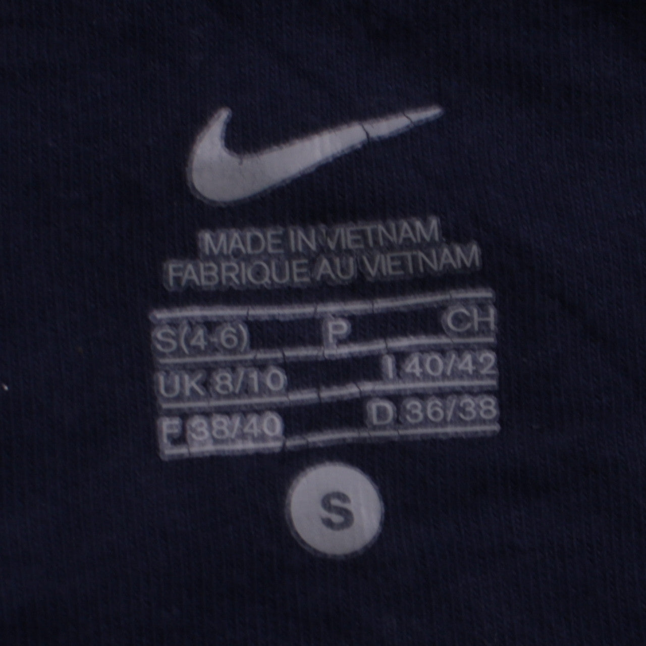 Womens UK Size S Nike Blue Full Zip Hoodie